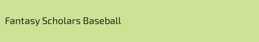 Fantasy Scholars Baseball